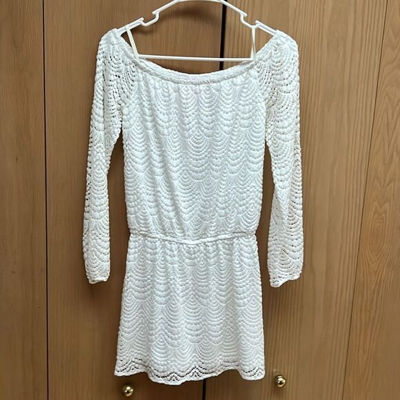 Lilly Pulitzer Lana Skort Romper White Scalloped Shell Lace Size XS - Picture 2 of 7